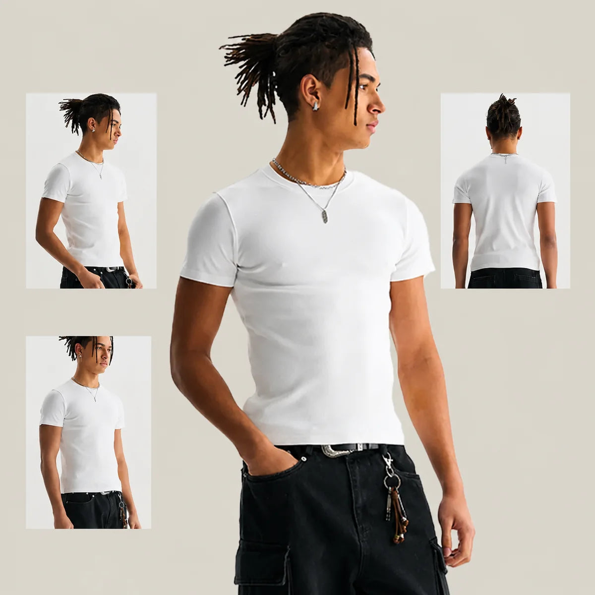 Rib Round-Neck Tee