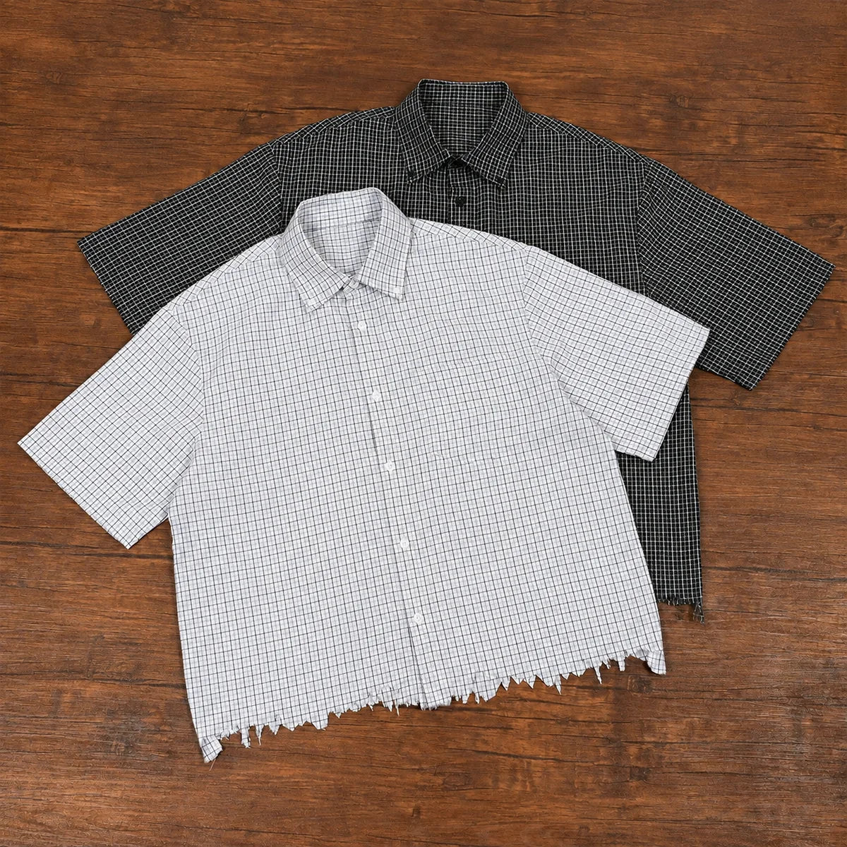 Distressed Plaid Shirt