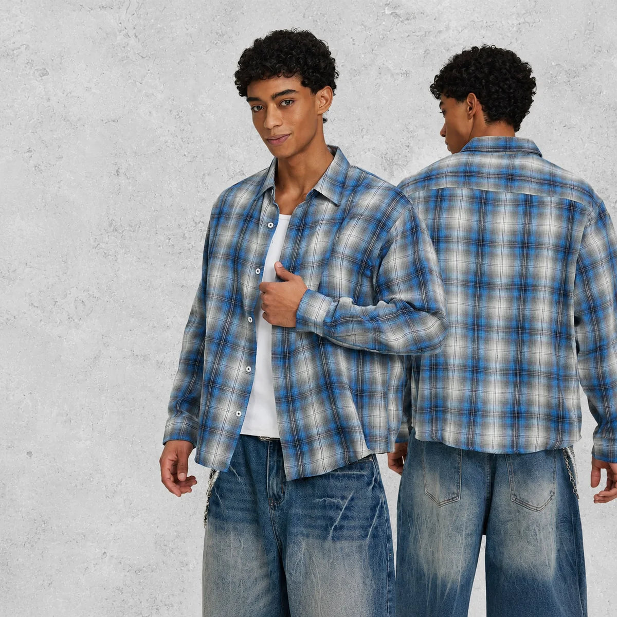 Grid Long Shirt