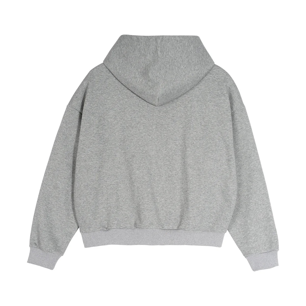 Plaid-Lined Cropped Zip Hoodie
